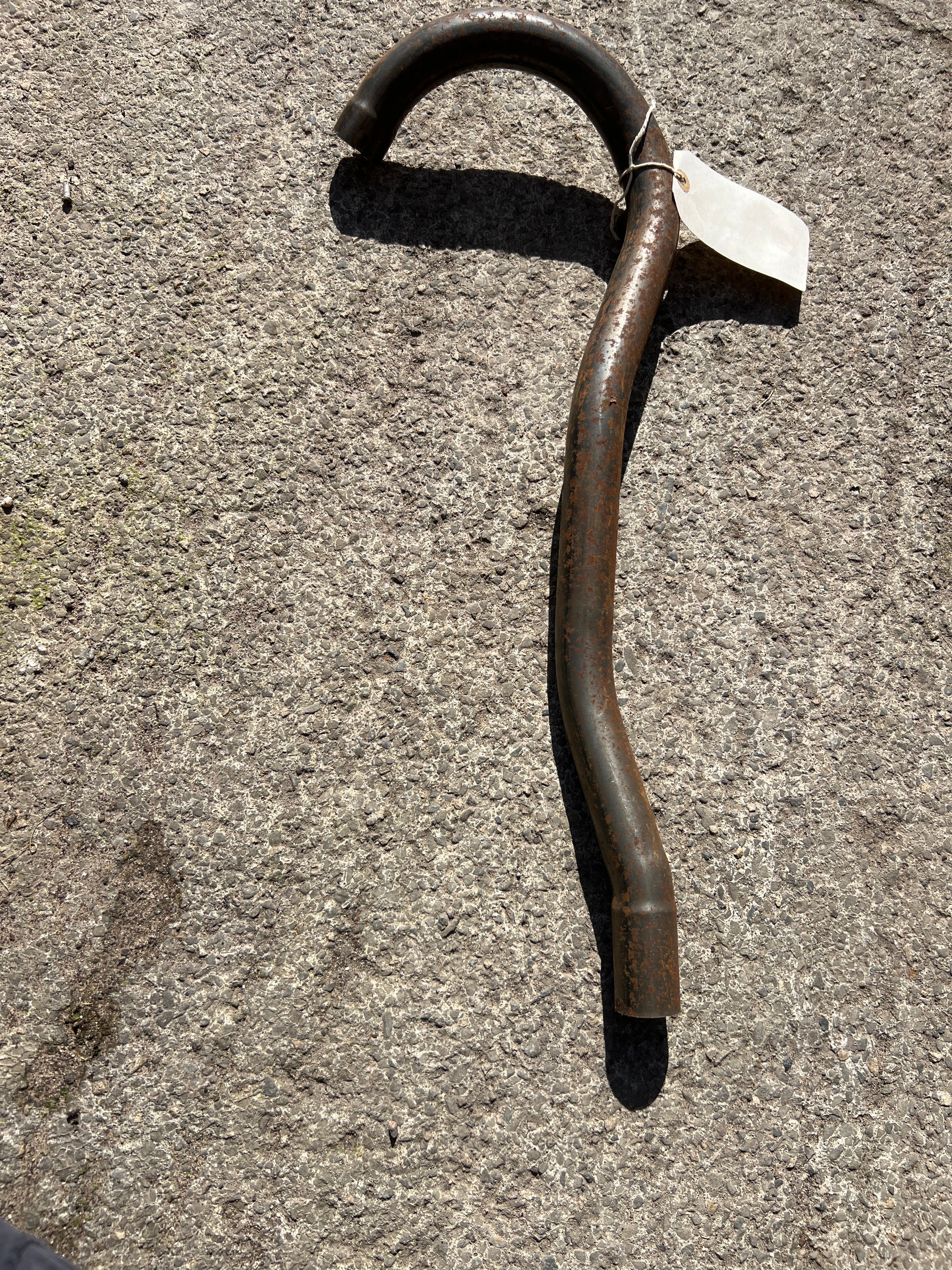 Triumph Tiger Cub inside frame high level exhaust pipe