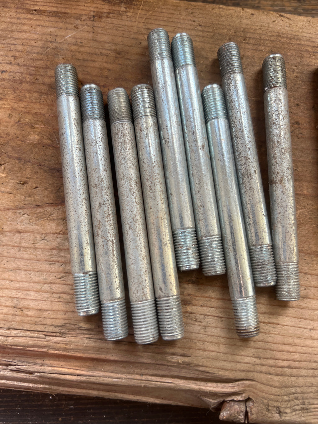 BSA Triumph engine mounting studs 3/8” UNF x 3 7/8” Total length NOS