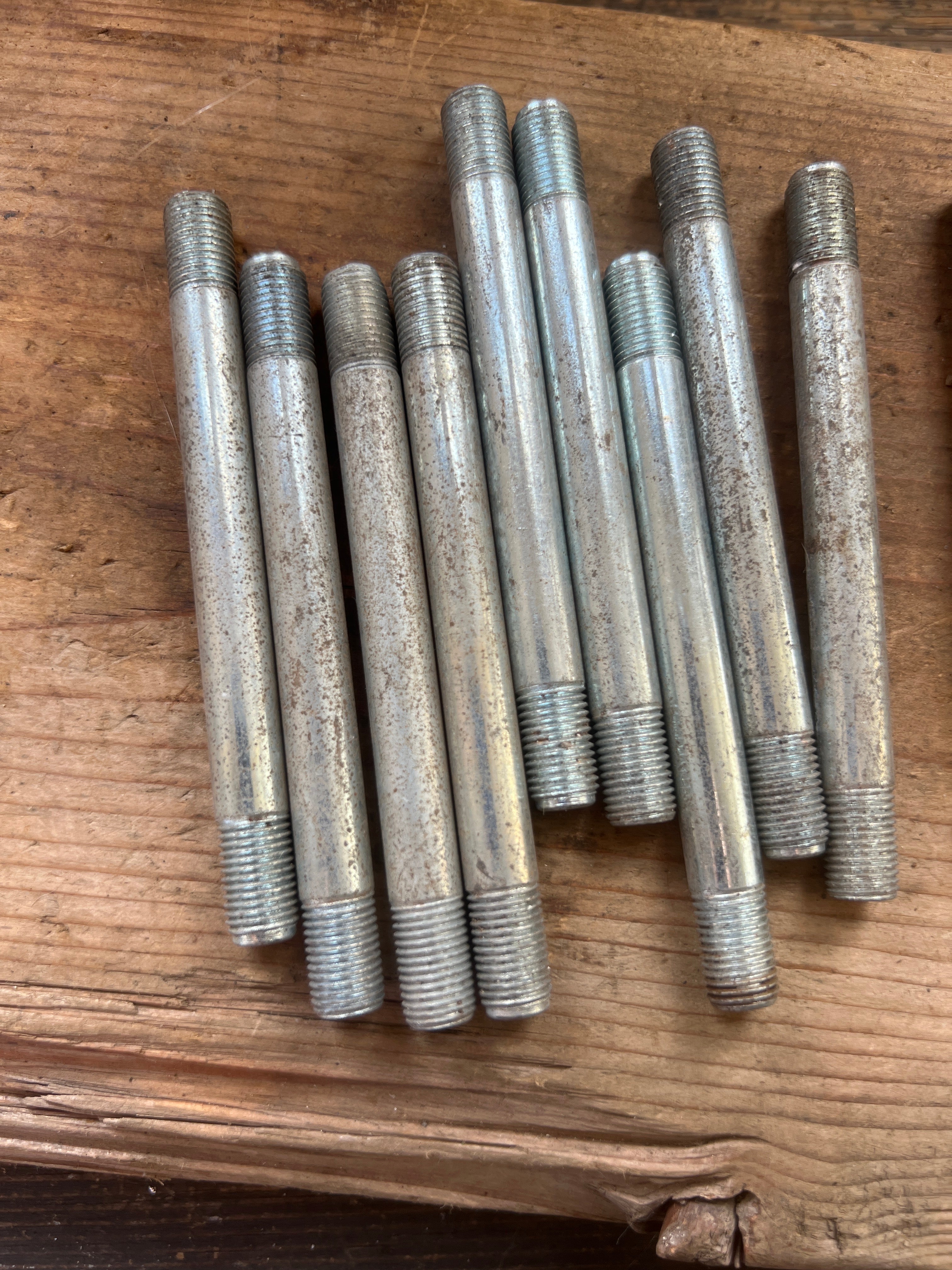 BSA Triumph engine mounting studs 3/8” UNF x 3 7/8” Total length NOS