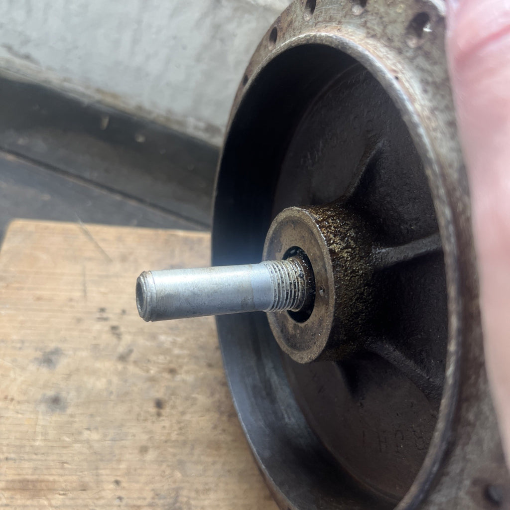 BSA Bantam D14 Late Full Width Front Hub With Spindle Assembly