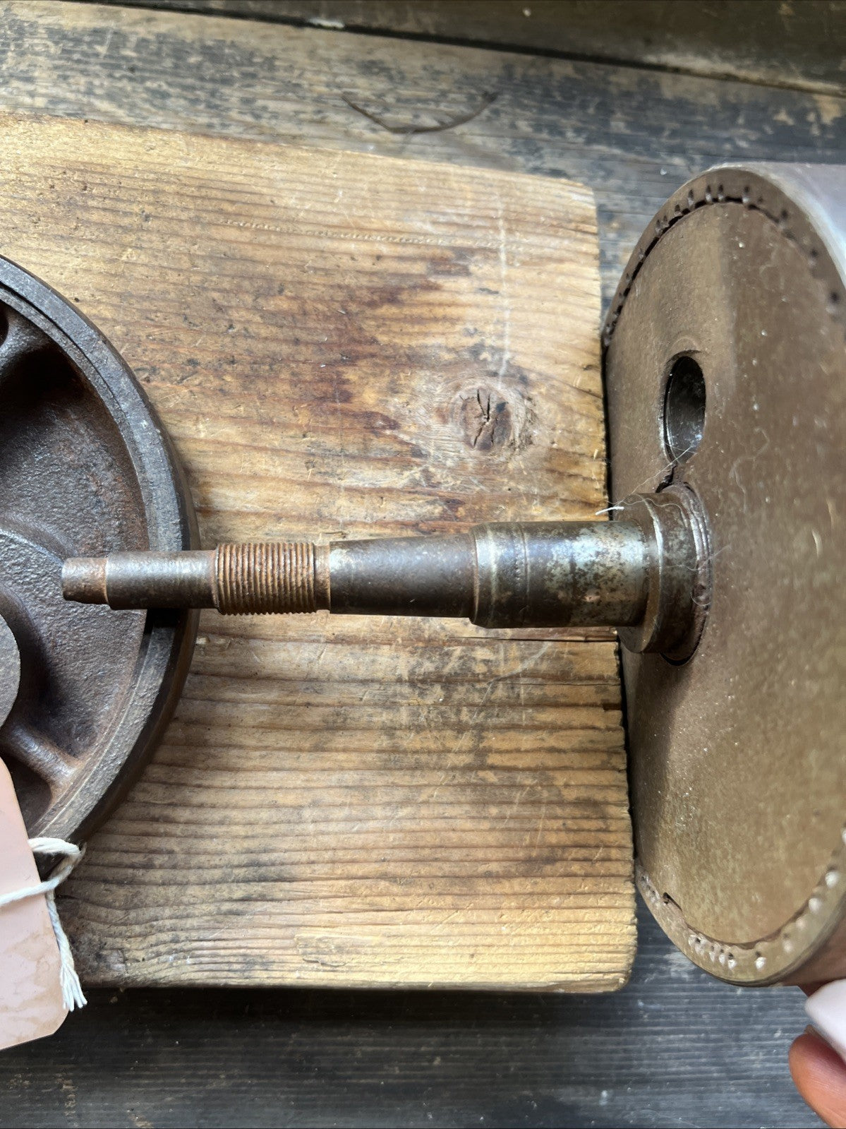 BSA Bantam D1 Etc Early Crank Shaft Wheels With Good Shafts