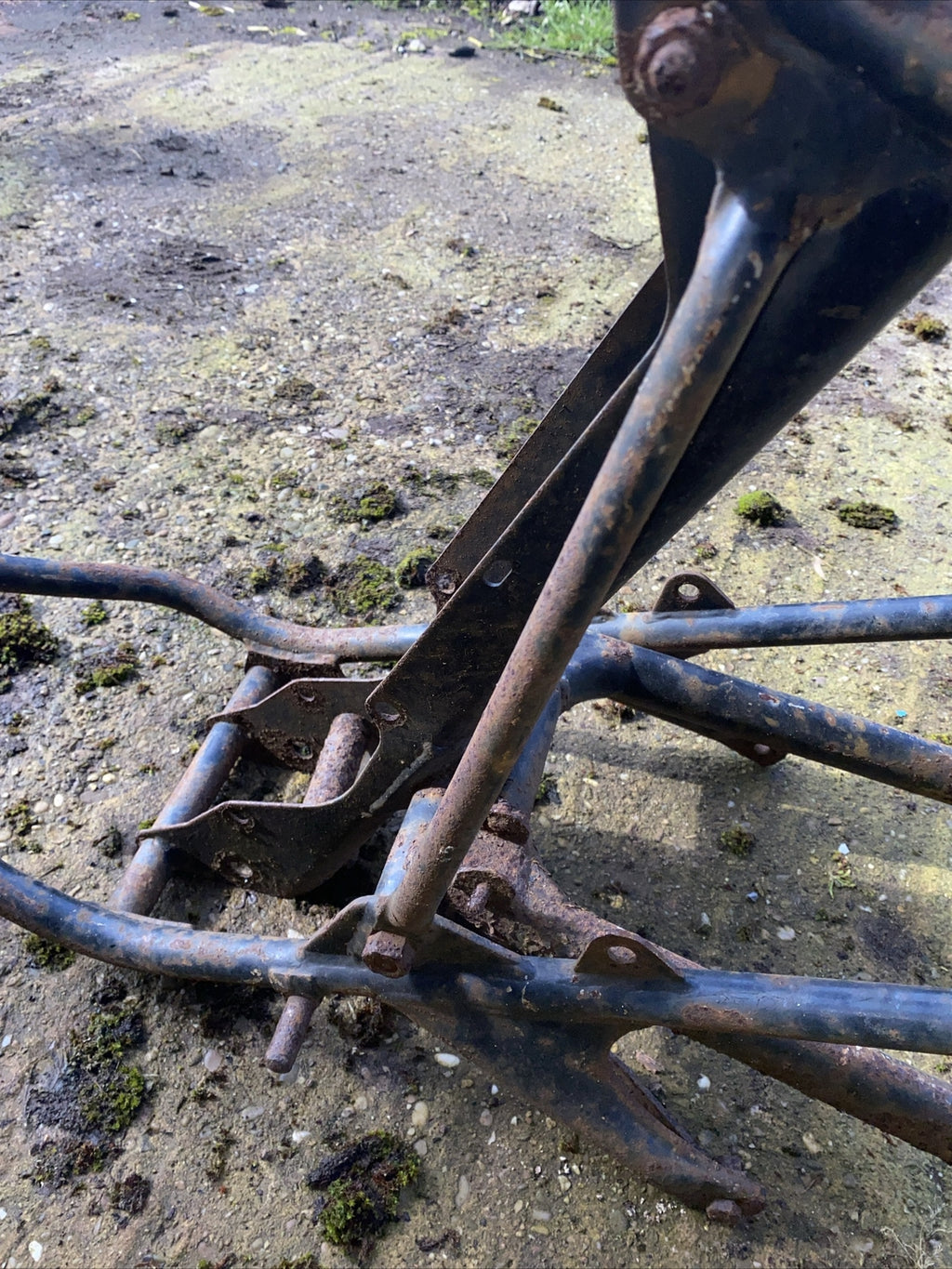 Classic Vintage Motorcycle AMC Main Frame With Swinging Arm