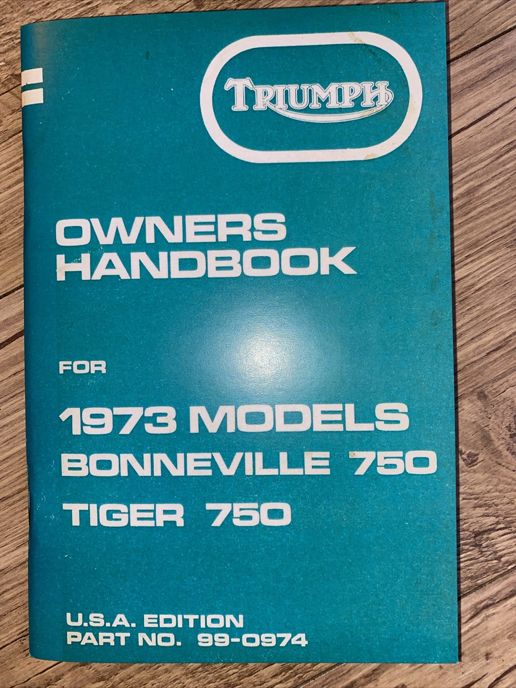 Triumph Bonneville 750 Tiger Owners Handbook
