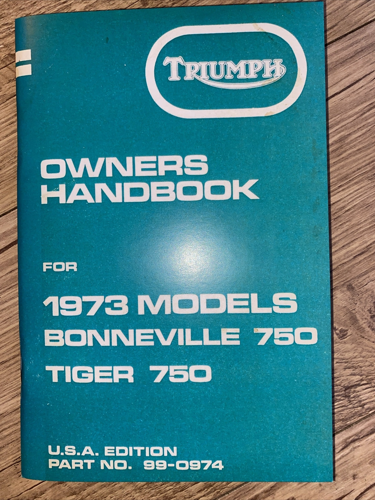 Triumph Bonneville 750 Tiger Owners Handbook