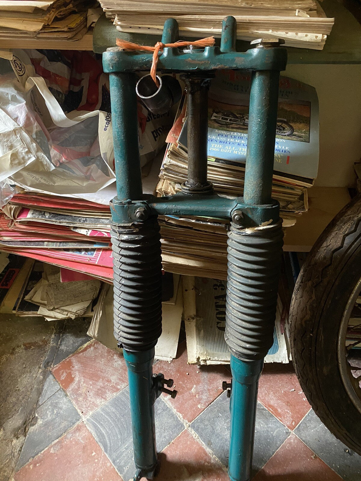 motorcycle Goldstar forks and yokes