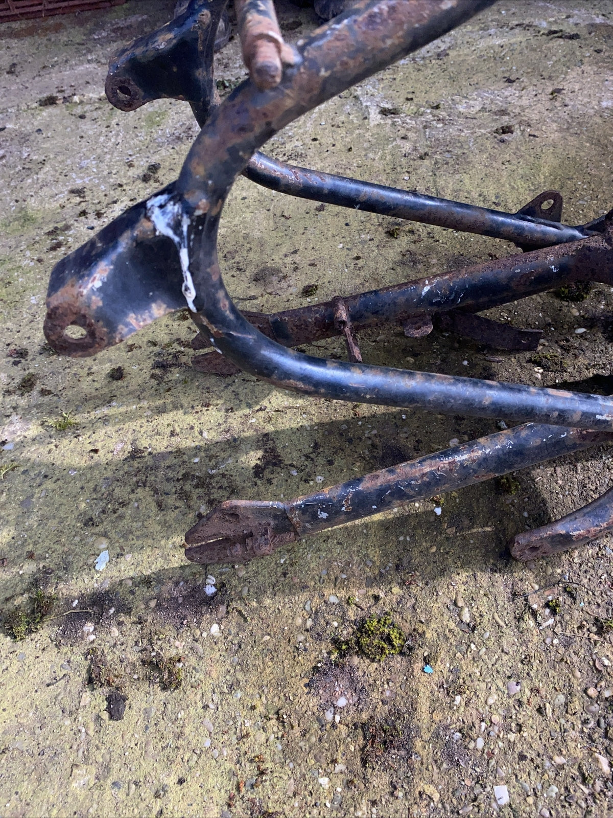Classic Vintage Motorcycle AMC Main Frame With Swinging Arm