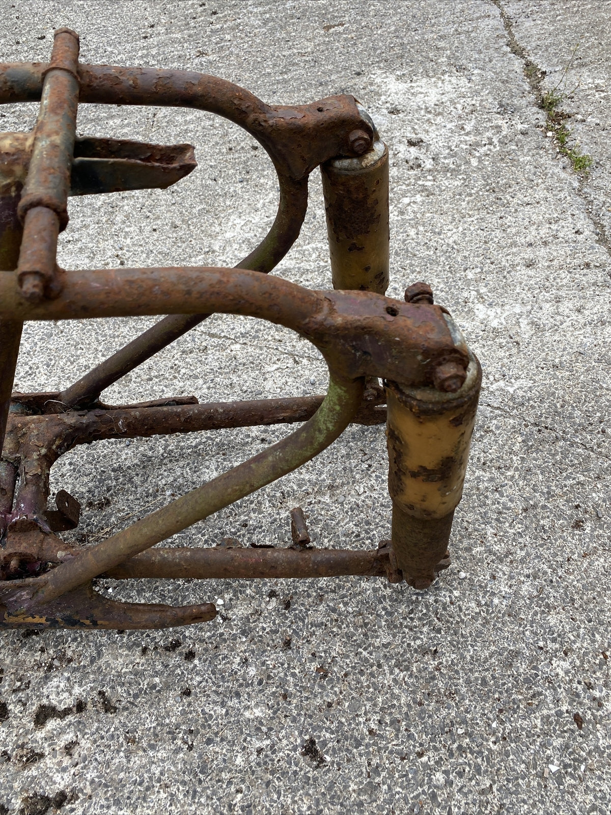 Old Vintage Villiers Motorcycle Motorbike frame