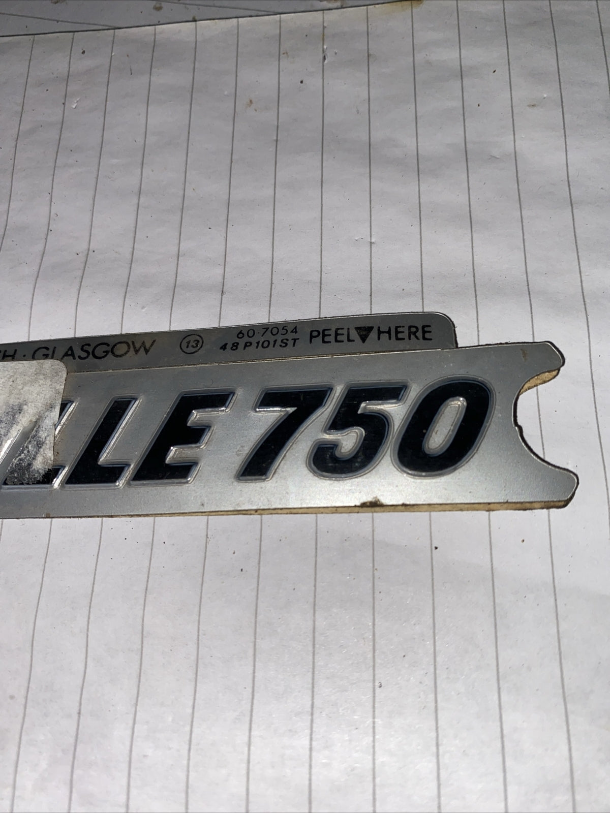 Triumph Bonneville 750 Silver Pair Of Side Panel Decals