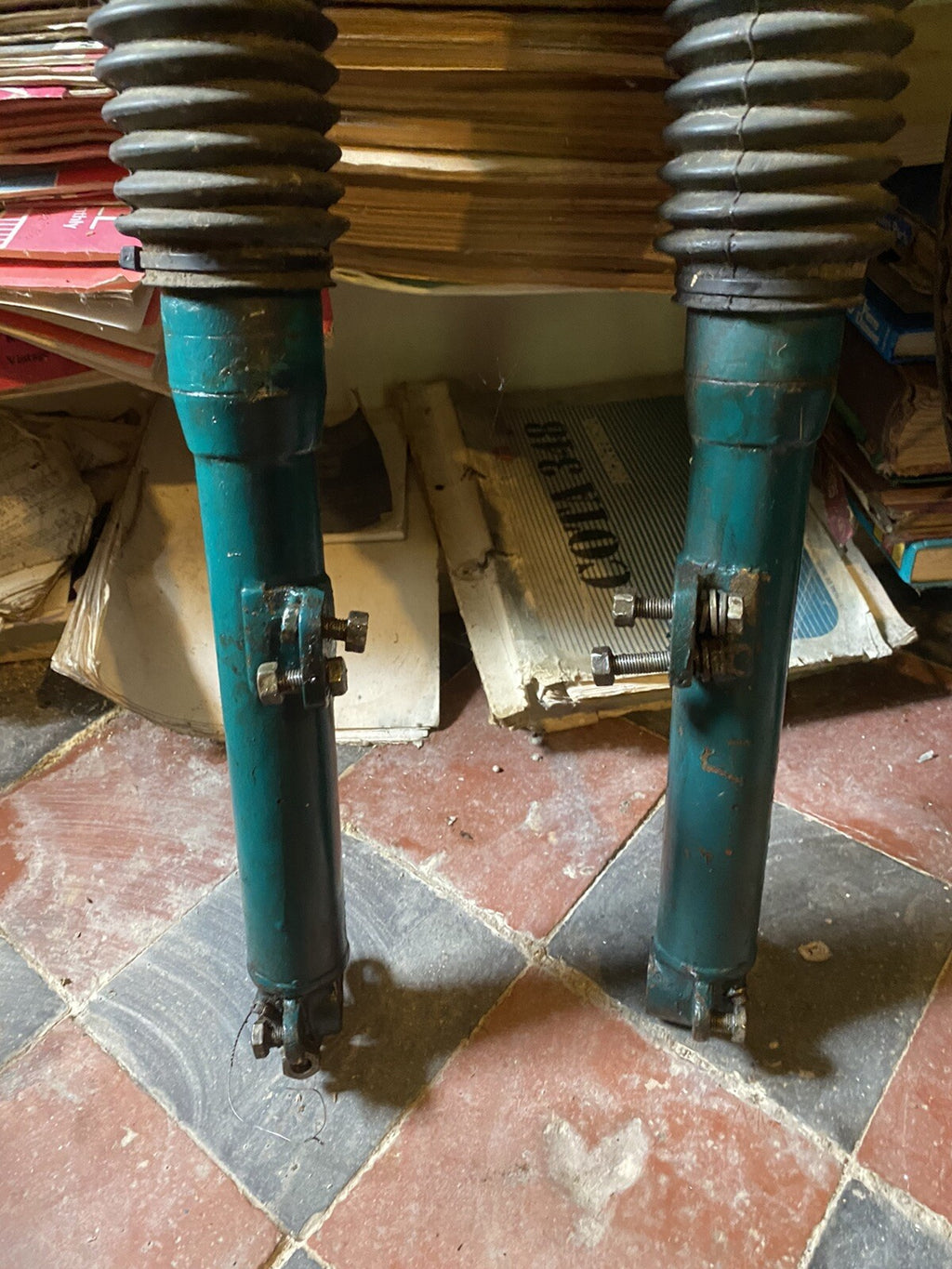 motorcycle Goldstar forks and yokes