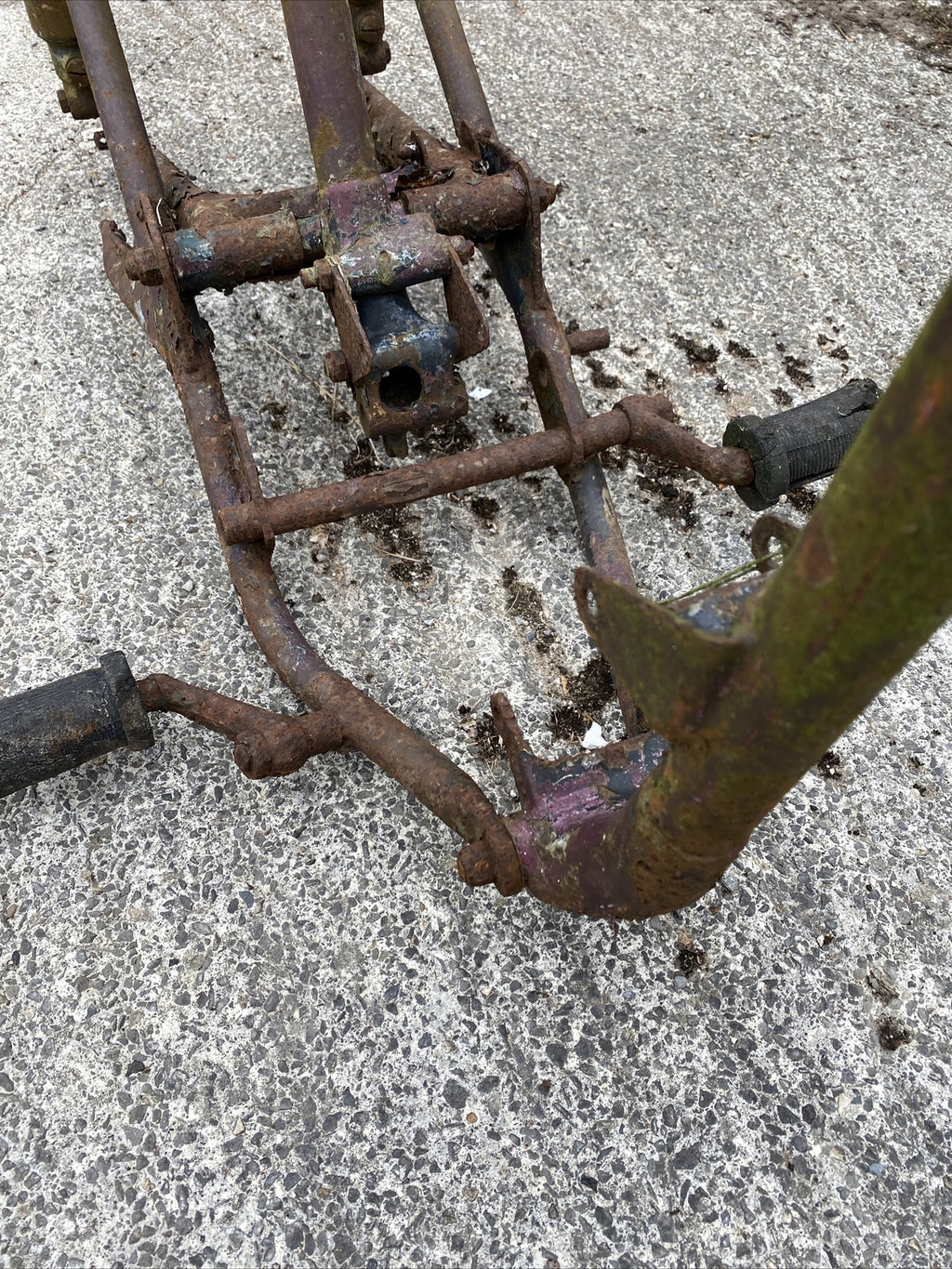 Old Vintage Villiers Motorcycle Motorbike frame
