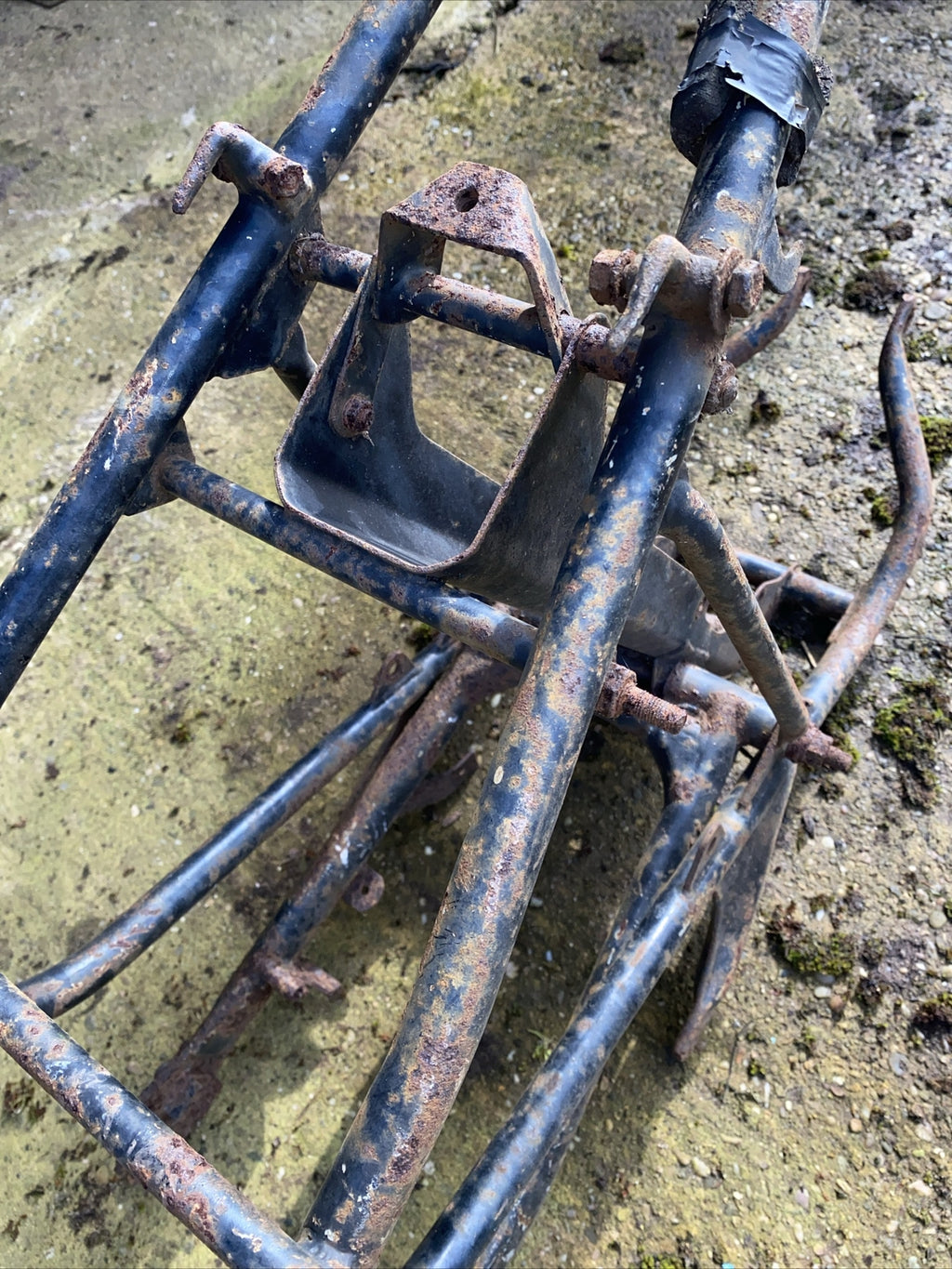 Classic Vintage Motorcycle AMC Main Frame With Swinging Arm