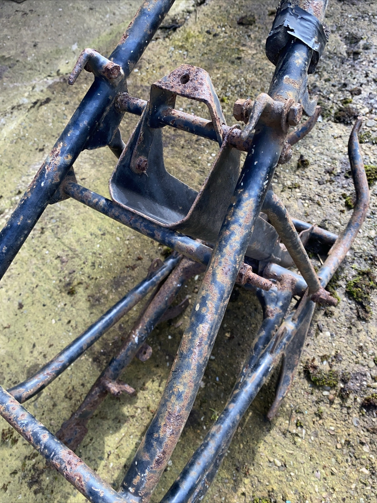 Classic Vintage Motorcycle AMC Main Frame With Swinging Arm