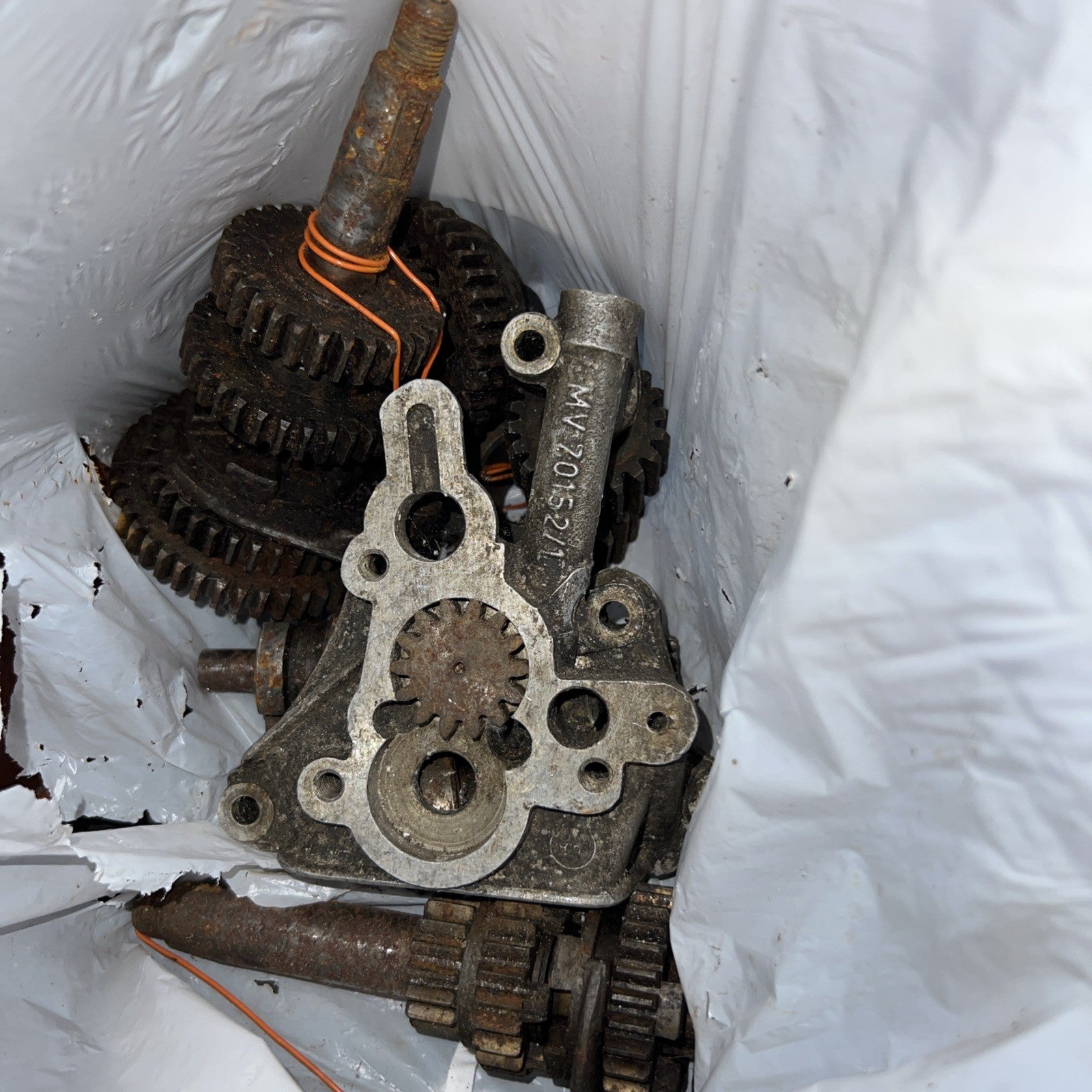 Italian MV Remains Of Bottom End In Bits Single Cylinder Push Rod Type