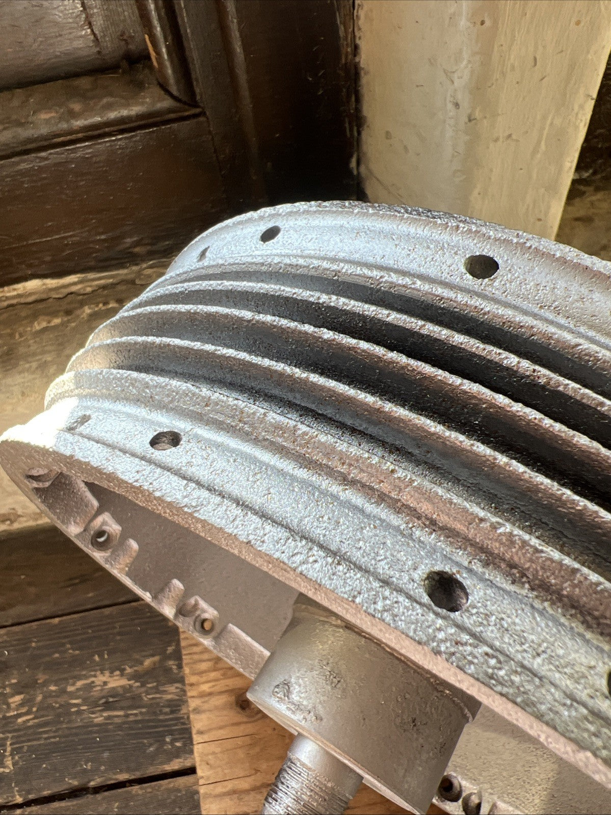 Triumph/BSA 650 Pre Unit Twins 8” Full Width Cast Iron Front Hub With Spindle