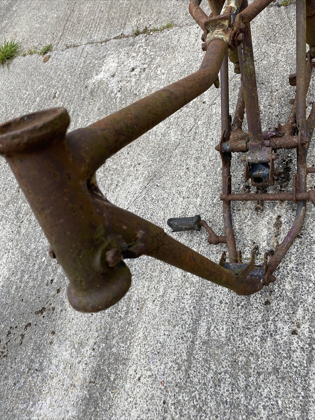 Old Vintage Villiers Motorcycle Motorbike frame