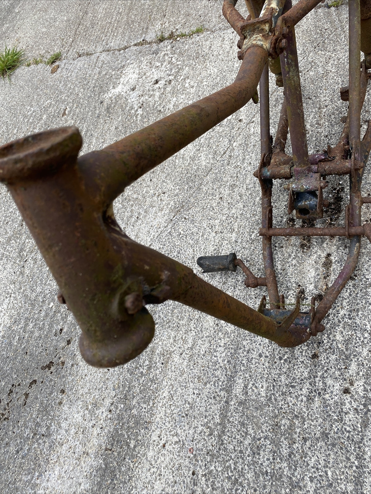 Old Vintage Villiers Motorcycle Motorbike frame