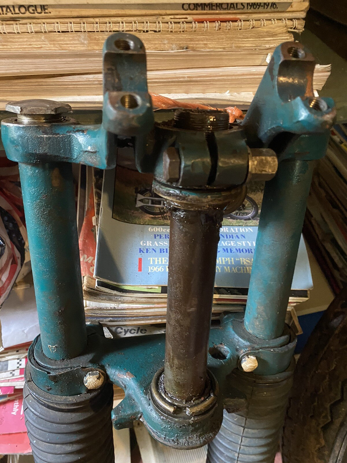motorcycle Goldstar forks and yokes
