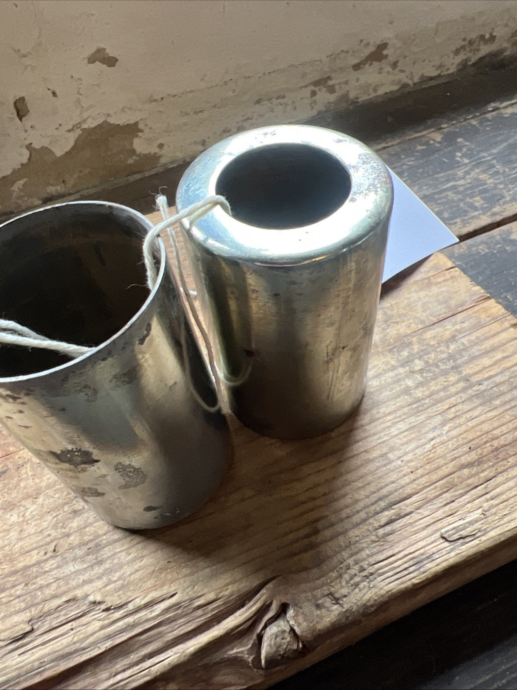 BSA Bantam Top Pair Plunger Rear Chrome, Spring Cover Inners 90-4110 NOS