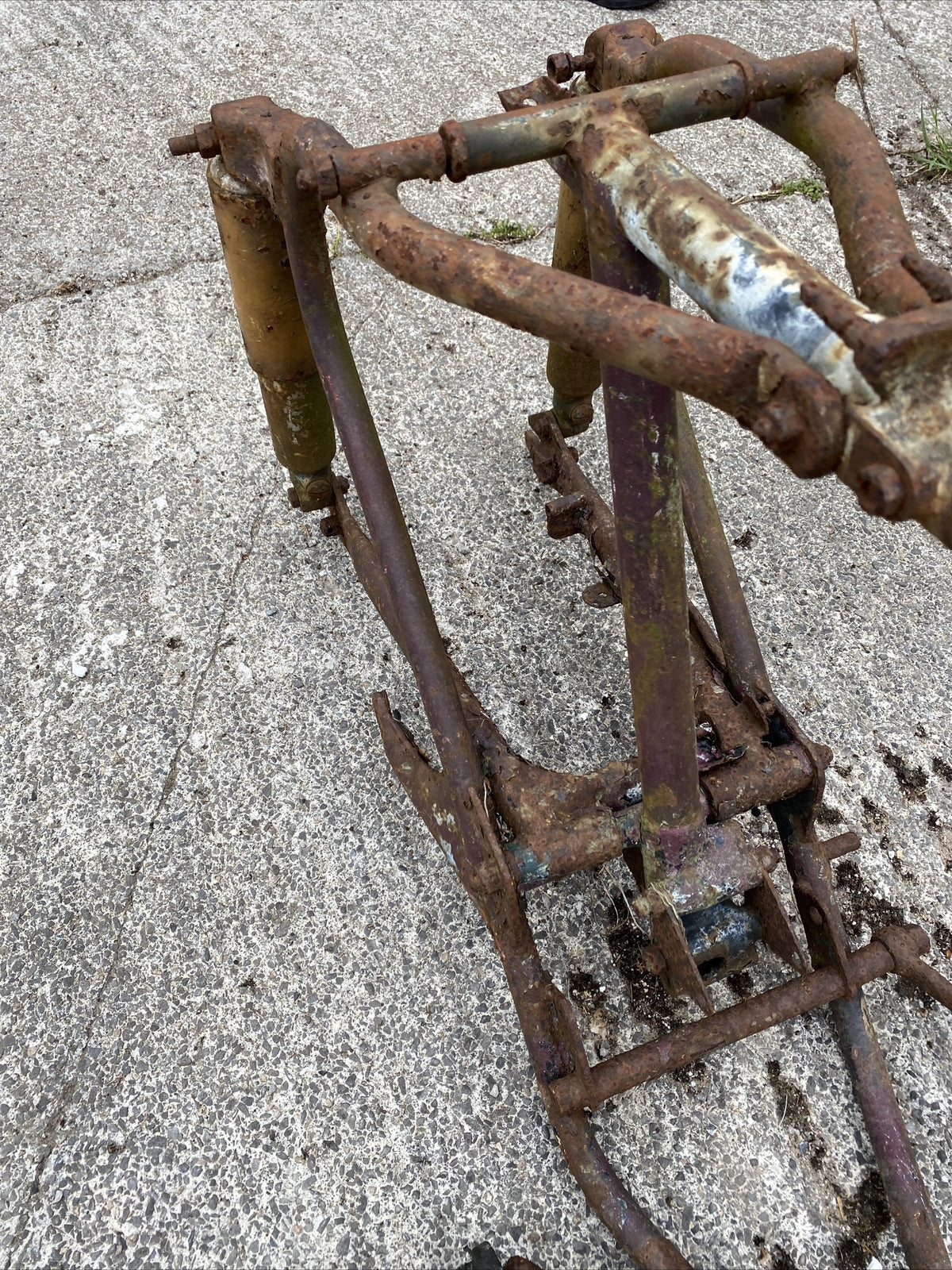 Old Vintage Villiers Motorcycle Motorbike frame