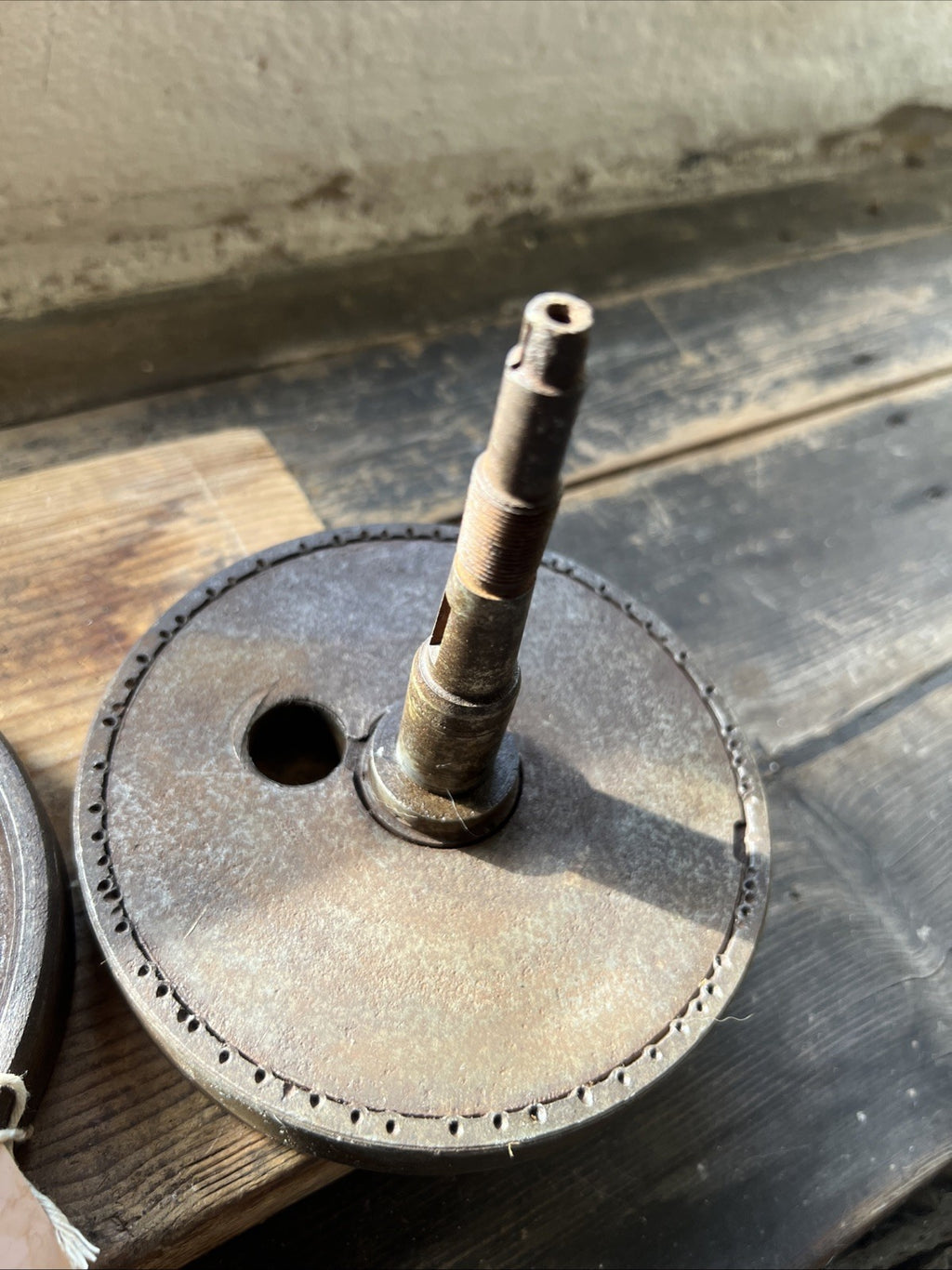 BSA Bantam D1 Etc Early Crank Shaft Wheels With Good Shafts