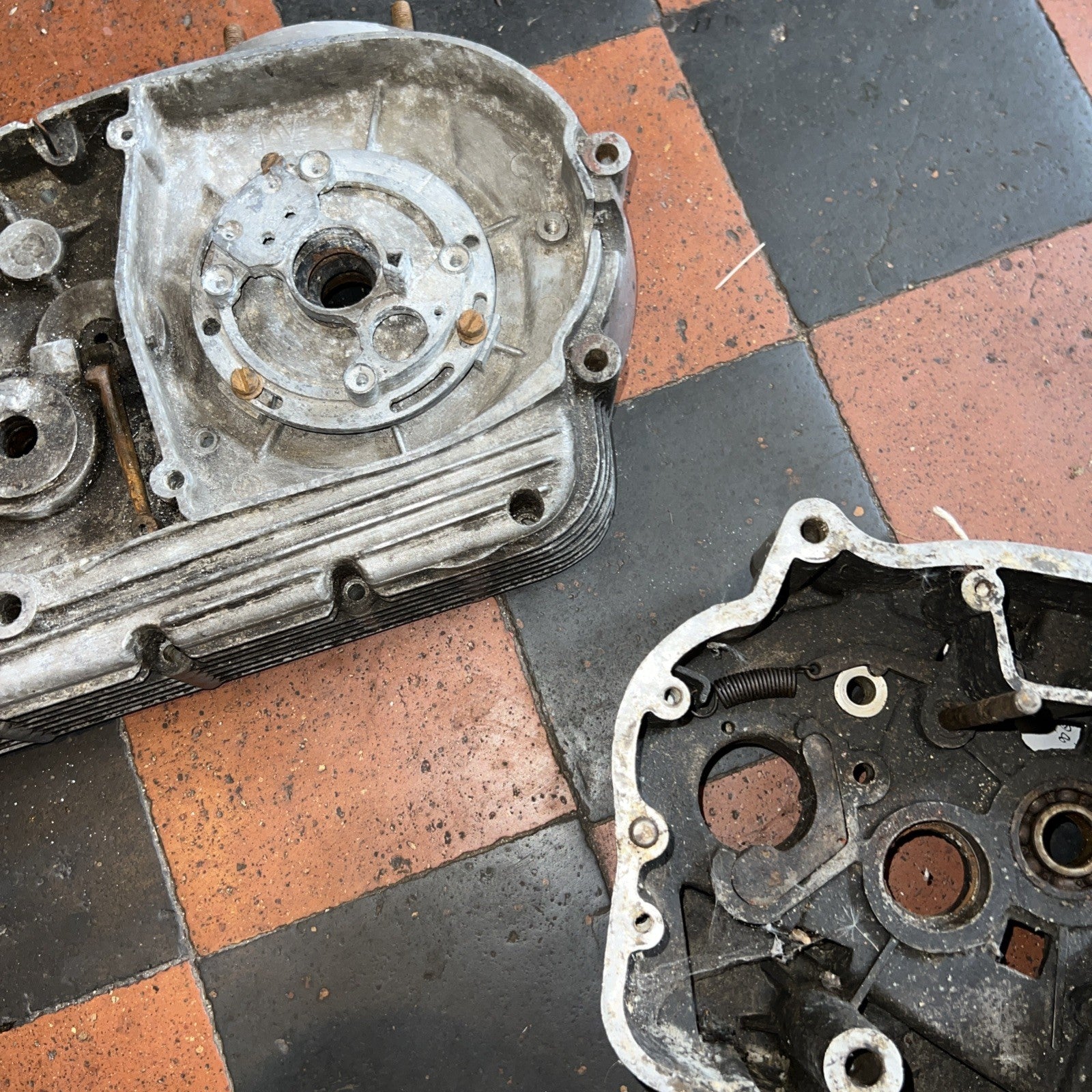 Italian MV Remains Of Bottom End In Bits Single Cylinder Push Rod Type