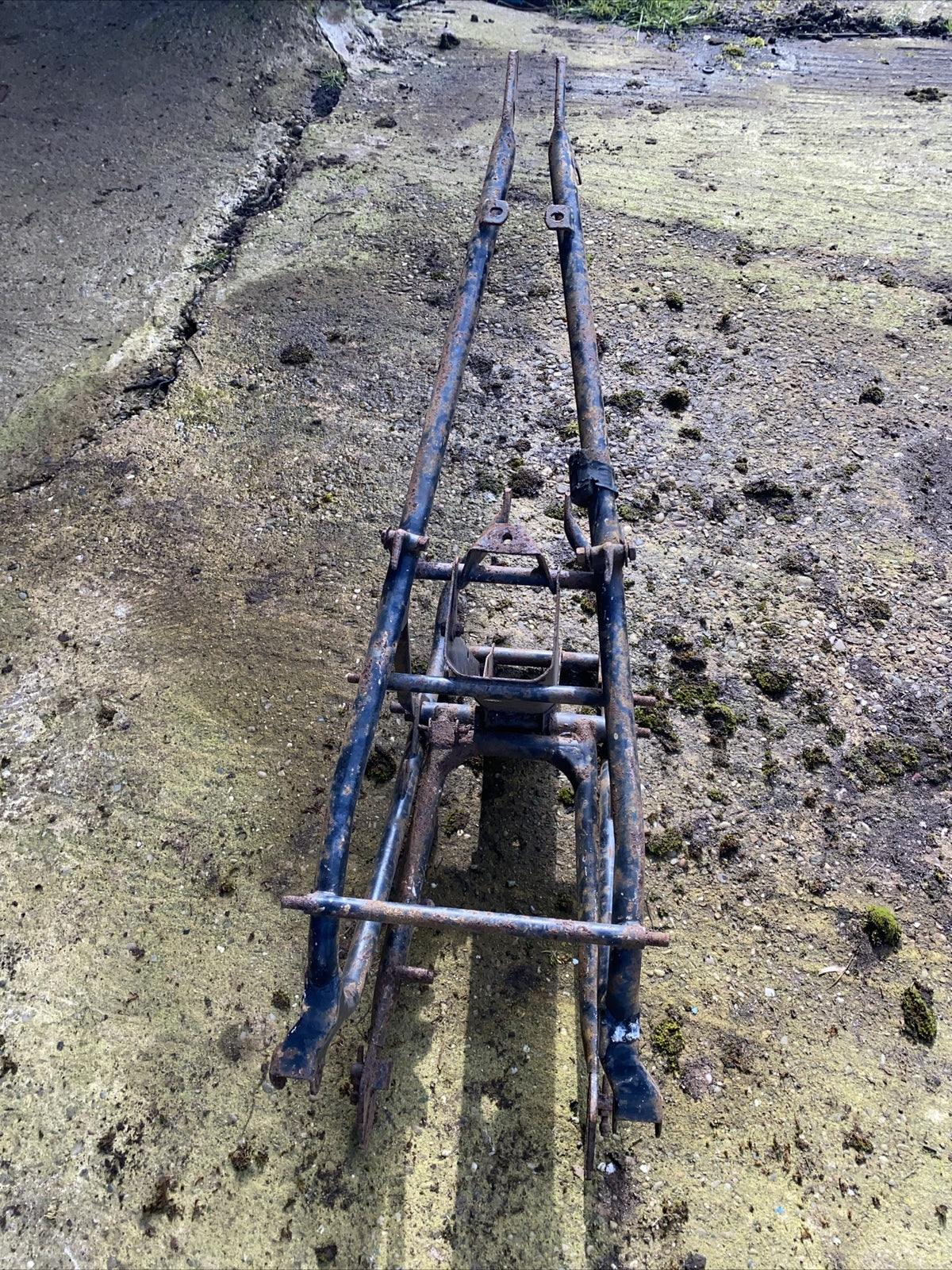 Classic Vintage Motorcycle AMC Main Frame With Swinging Arm