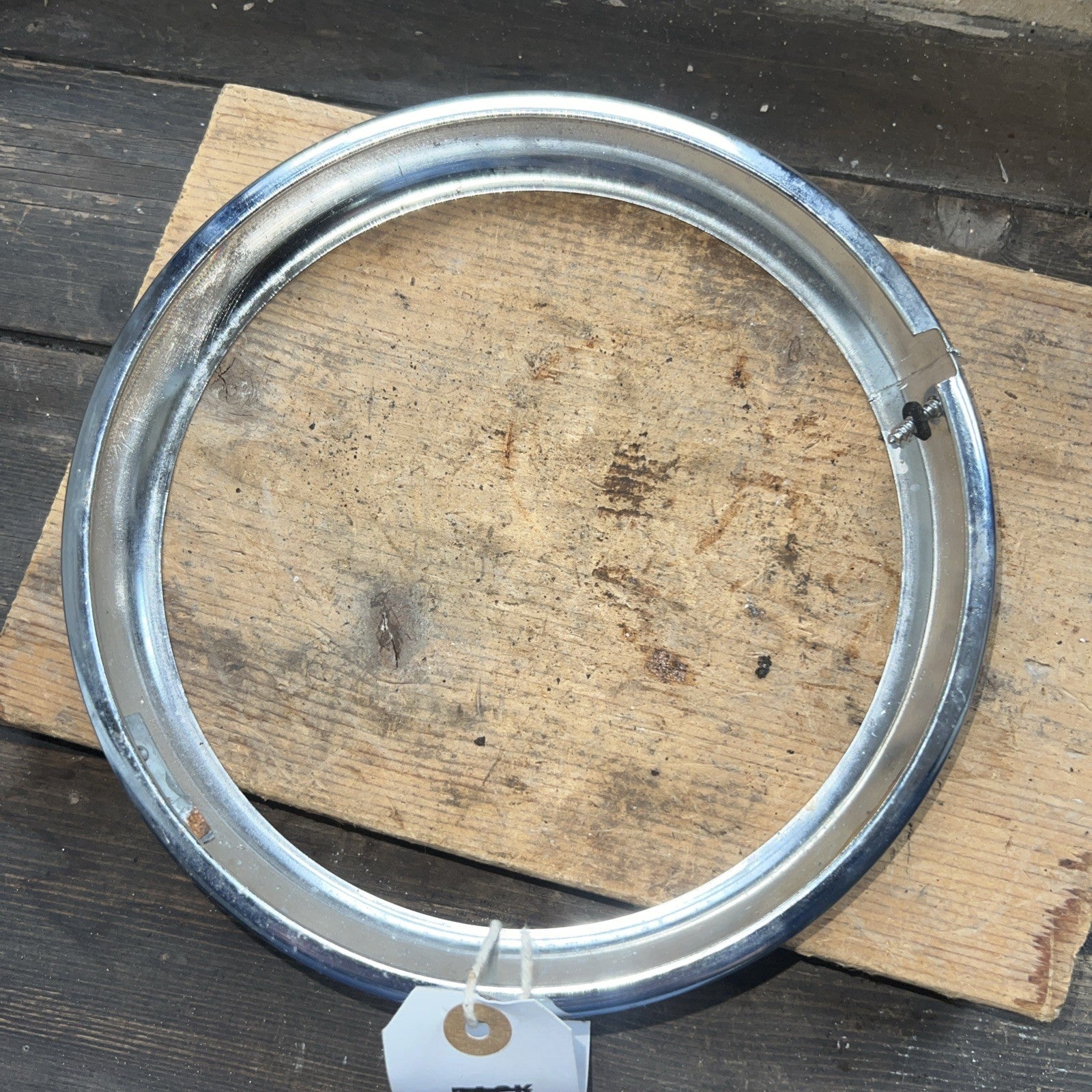 Car Or Early M/C Headlamp Rim Chromed 8” NOS
