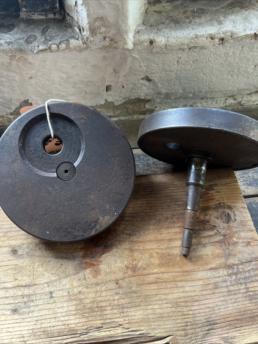 BSA Bantam D1 Etc Early Crank Shaft Wheels With Good Shafts