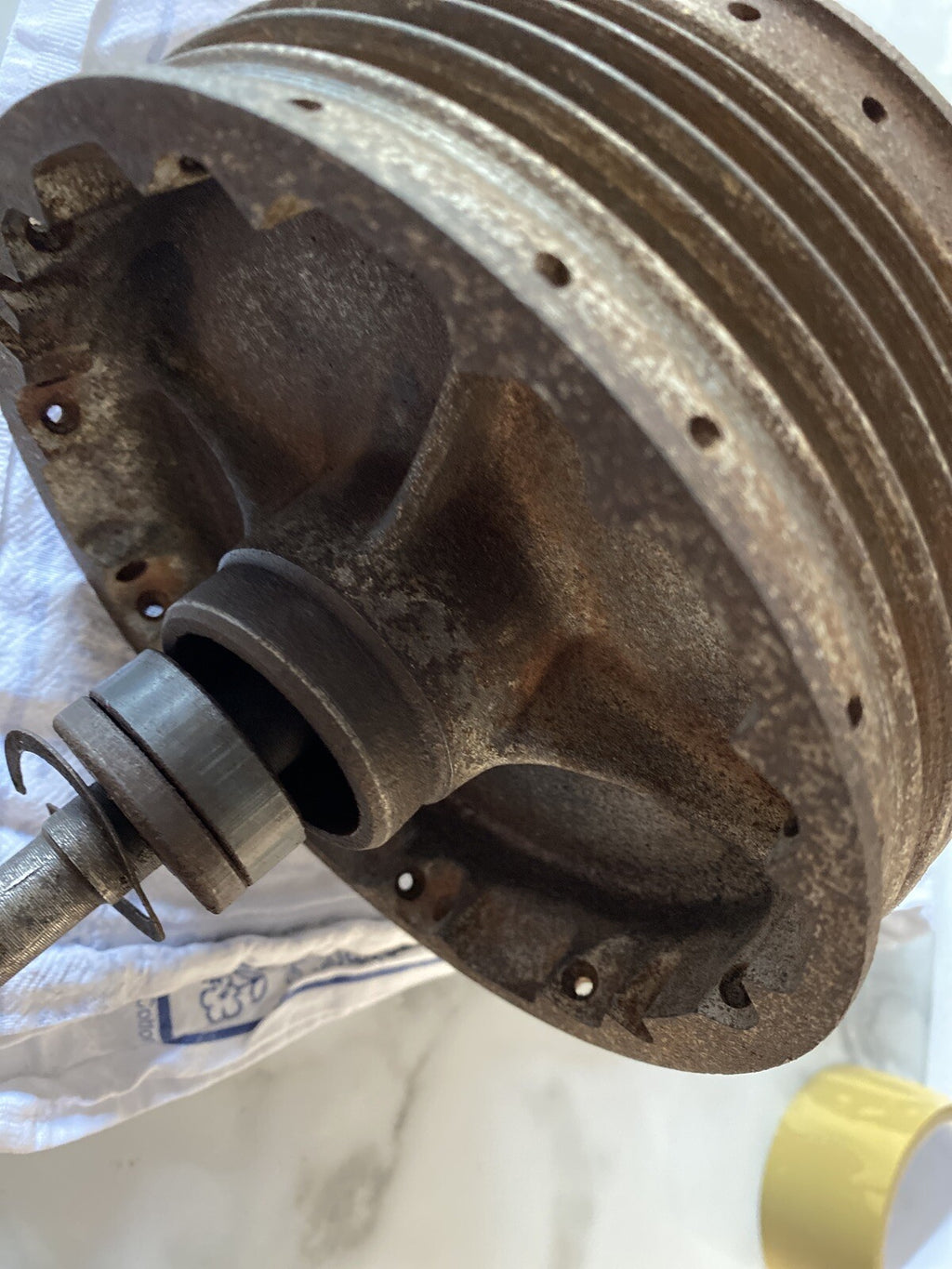 BSA C15 Front Hub With Spindle Classic Bike Motorbike Part