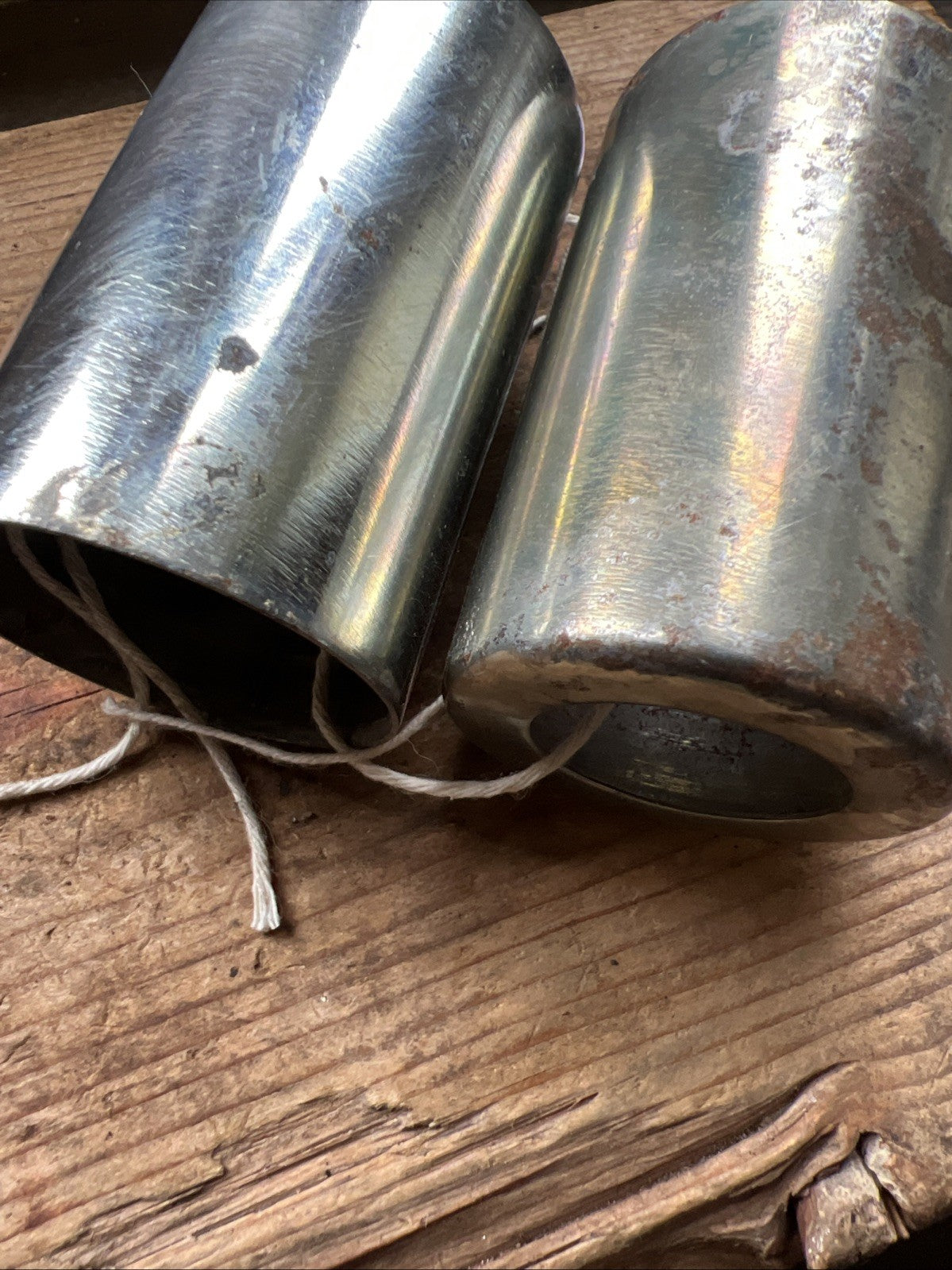 BSA Bantam Top Pair Plunger Rear Chrome, Spring Cover Inners 90-4110 NOS