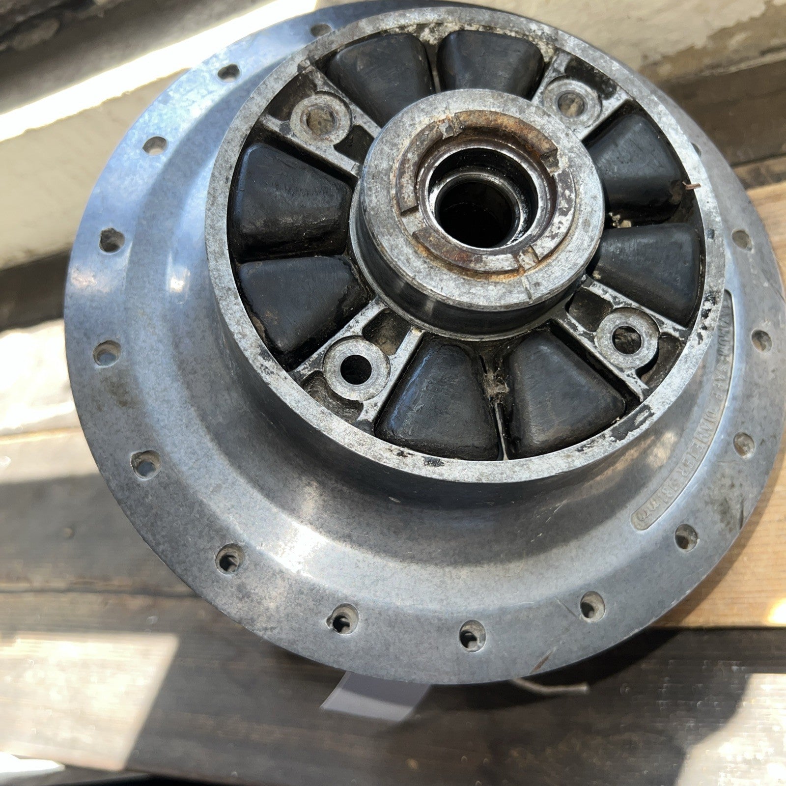 Harley Davidson/Aermachi Alloy Rear Brake Wheel Hub Complete With Brake Plate