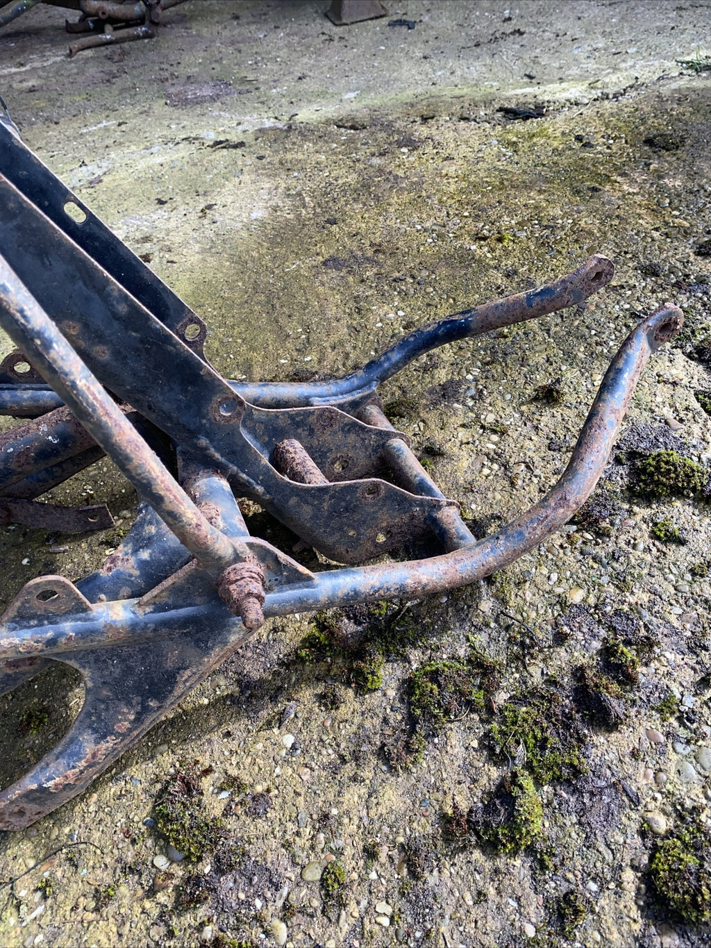 Classic Vintage Motorcycle AMC Main Frame With Swinging Arm