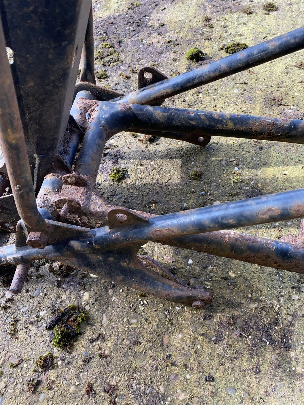 Classic Vintage Motorcycle AMC Main Frame With Swinging Arm