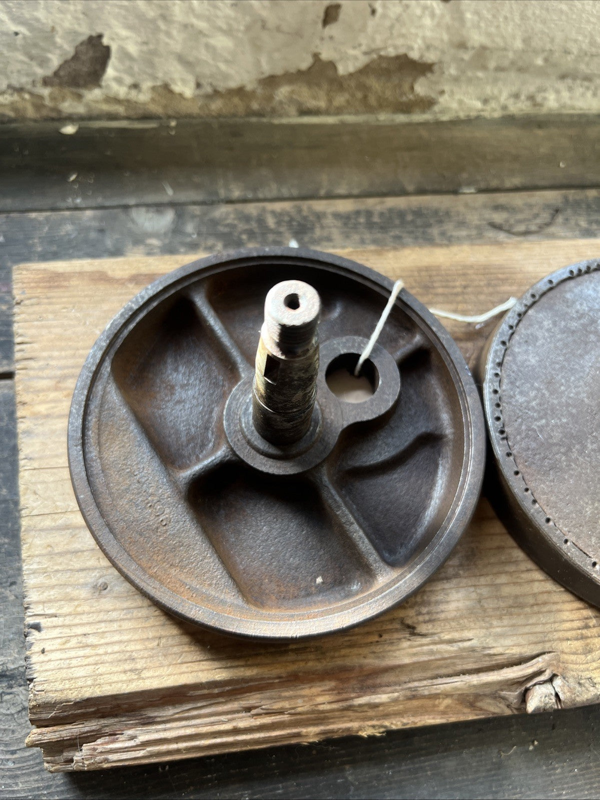 BSA Bantam D1 Etc Early Crank Shaft Wheels With Good Shafts