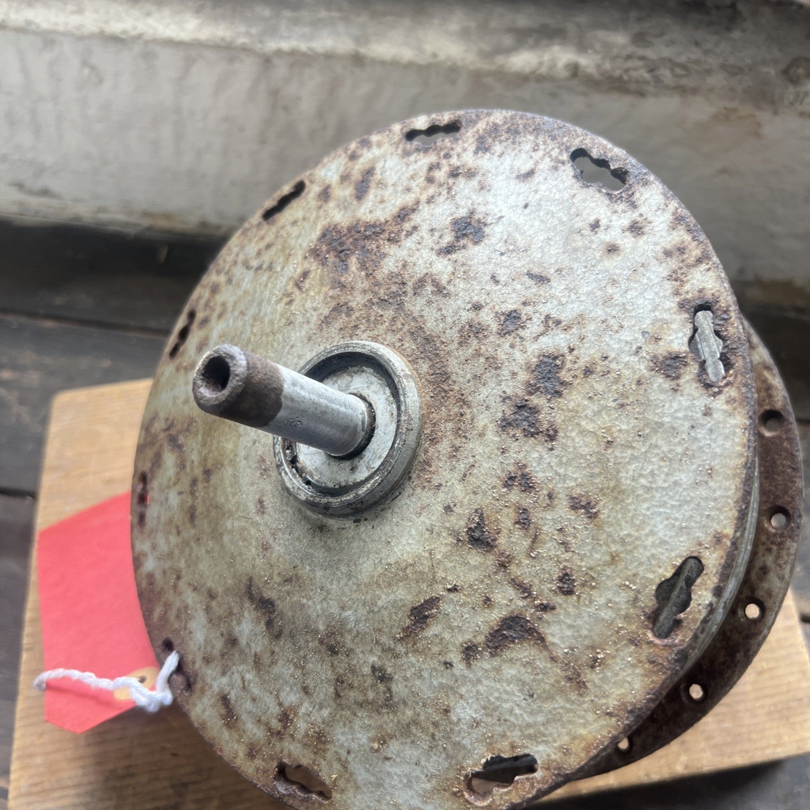 BSA Bantam D14 Late Full Width Front Hub With Spindle Assembly