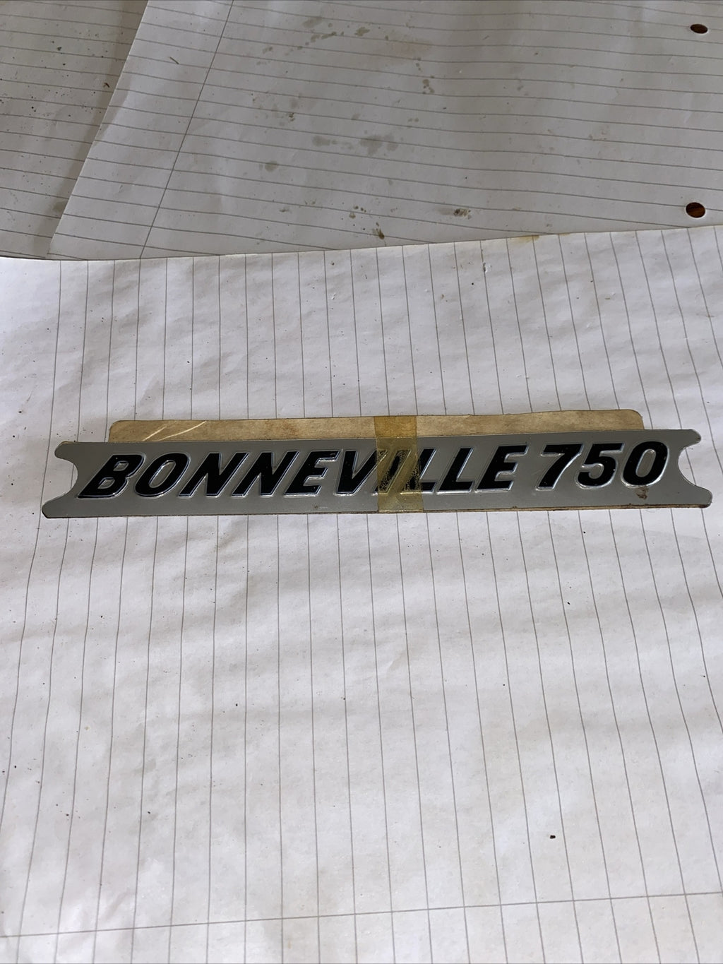 Triumph Bonneville 750 Silver Pair Of Side Panel Decals