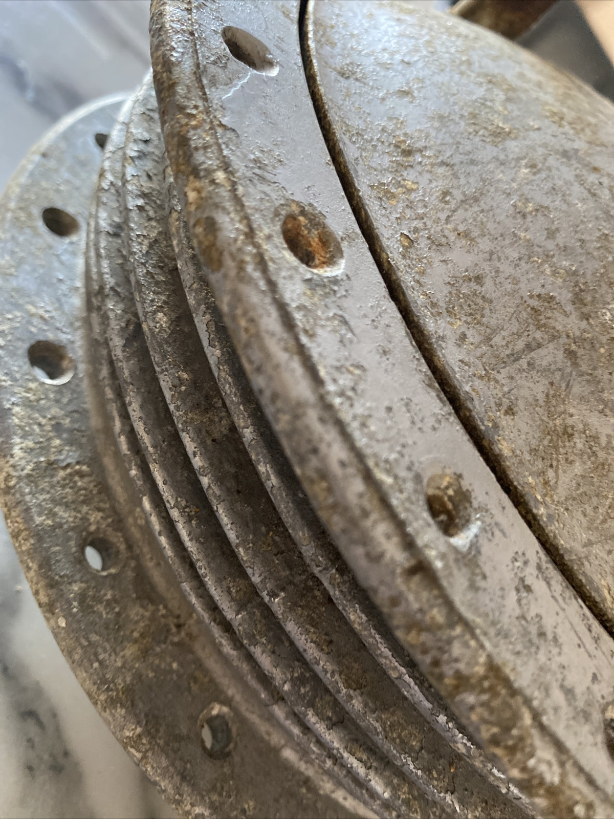 Ariel BSA swinging arm type full width alloy front hub with brake plate and shoe