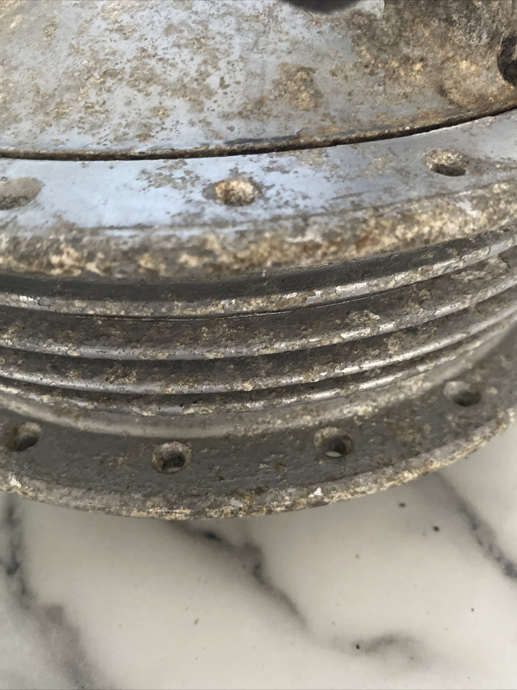 Ariel BSA swinging arm type full width alloy front hub with brake plate and shoe