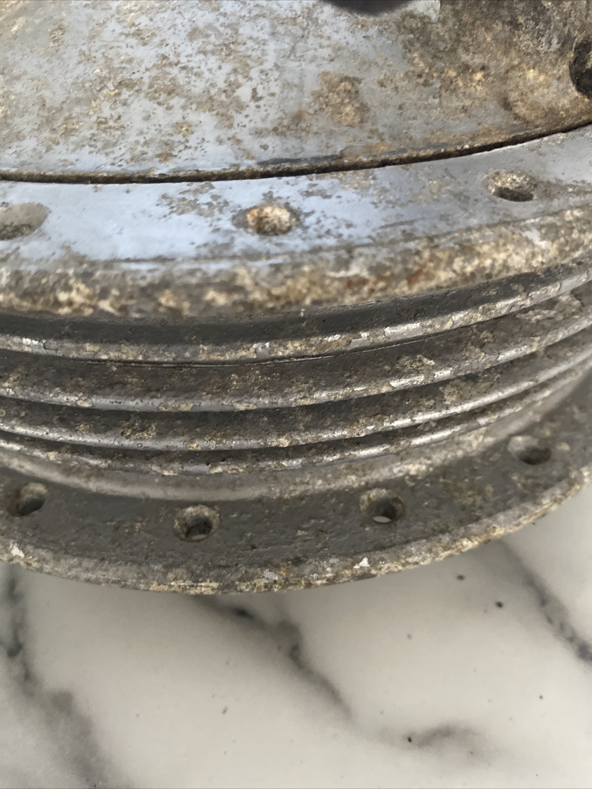 Ariel BSA swinging arm type full width alloy front hub with brake plate and shoe