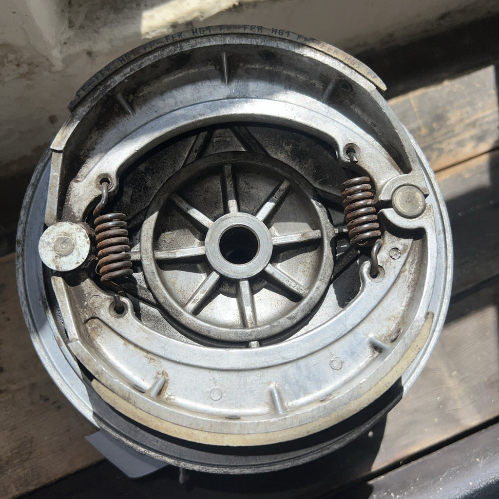 Harley Davidson/Aermachi Alloy Rear Brake Wheel Hub Complete With Brake Plate