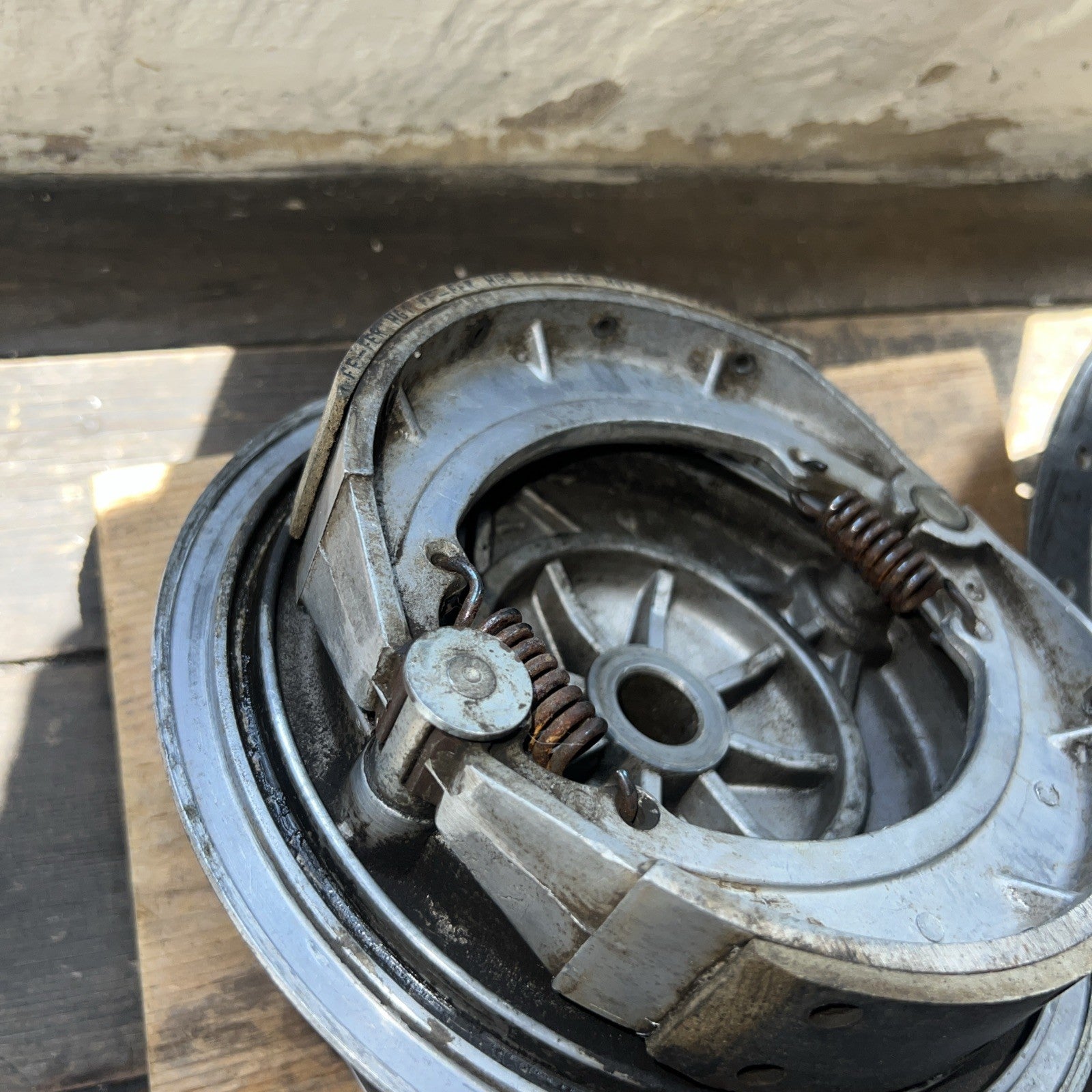 Harley Davidson/Aermachi Alloy Rear Brake Wheel Hub Complete With Brake Plate