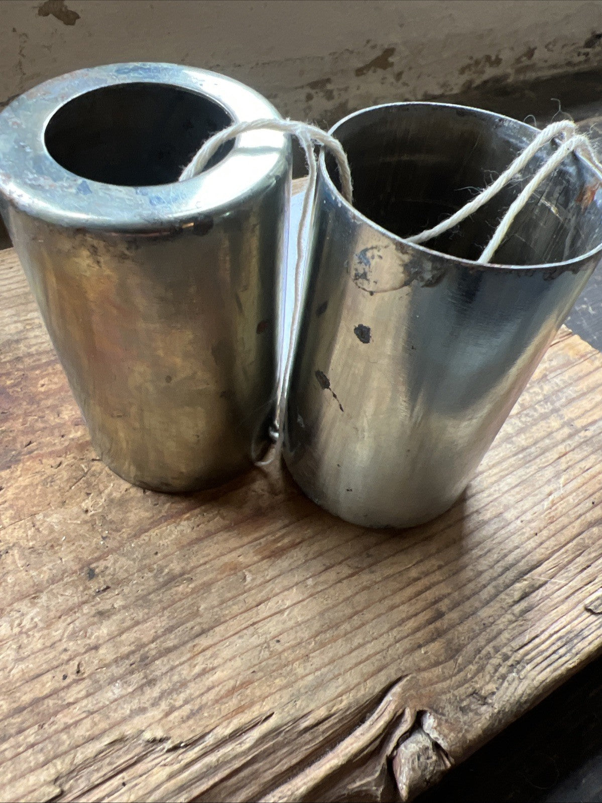 BSA Bantam Top Pair Plunger Rear Chrome, Spring Cover Inners 90-4110 NOS