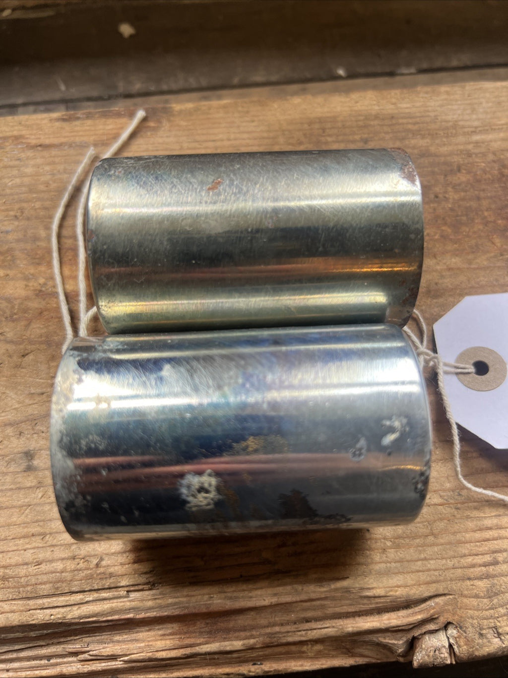 BSA Bantam Top Pair Plunger Rear Chrome, Spring Cover Inners 90-4110 NOS