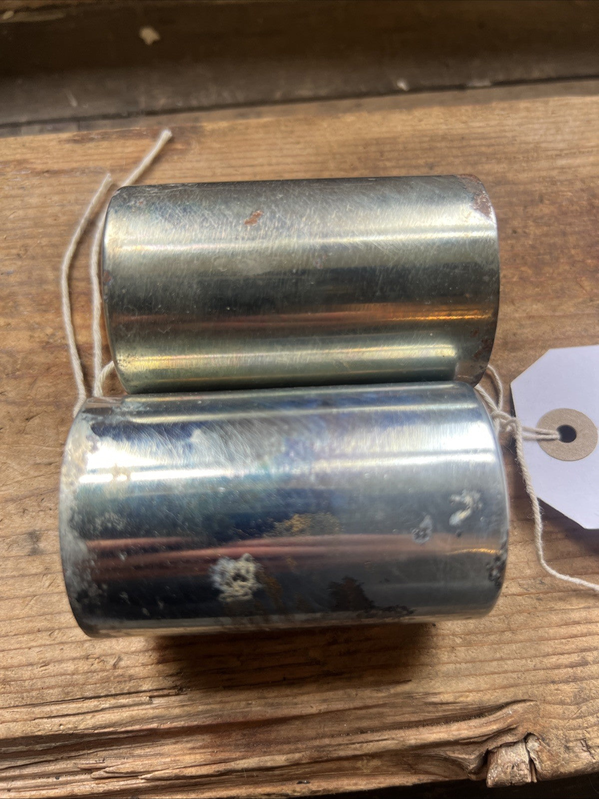 BSA Bantam Top Pair Plunger Rear Chrome, Spring Cover Inners 90-4110 NOS
