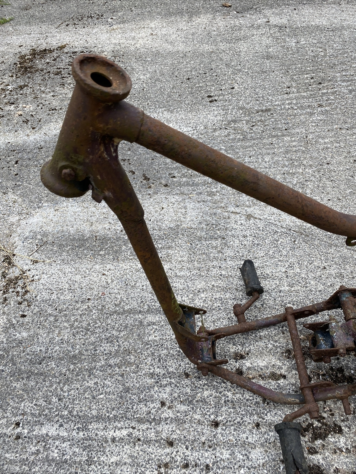 Old Vintage Villiers Motorcycle Motorbike frame