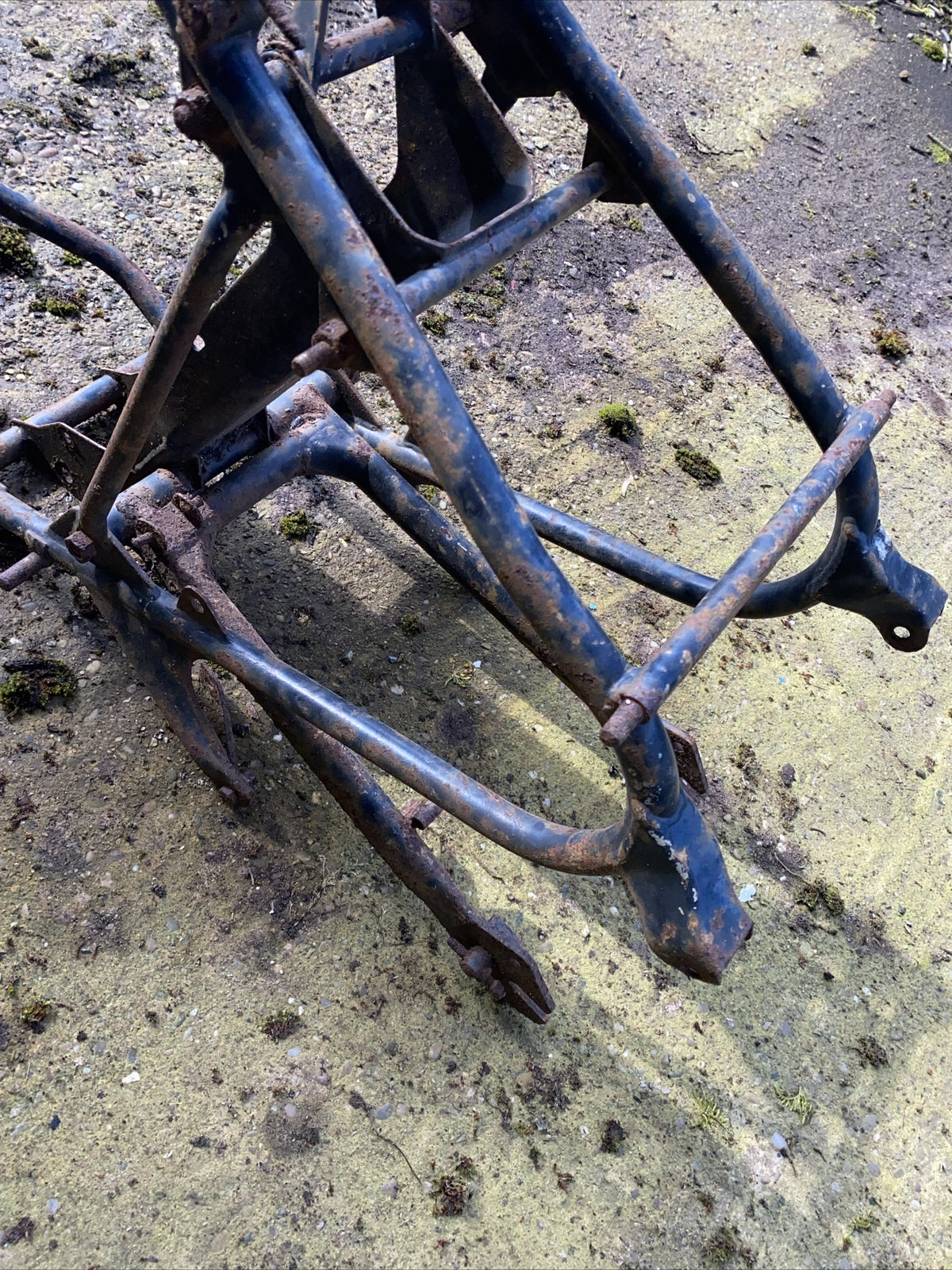 Classic Vintage Motorcycle AMC Main Frame With Swinging Arm