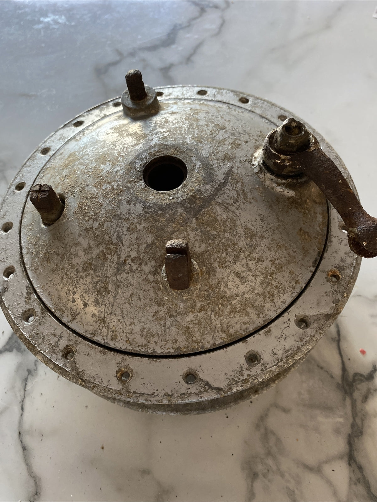Ariel BSA swinging arm type full width alloy front hub with brake plate and shoe