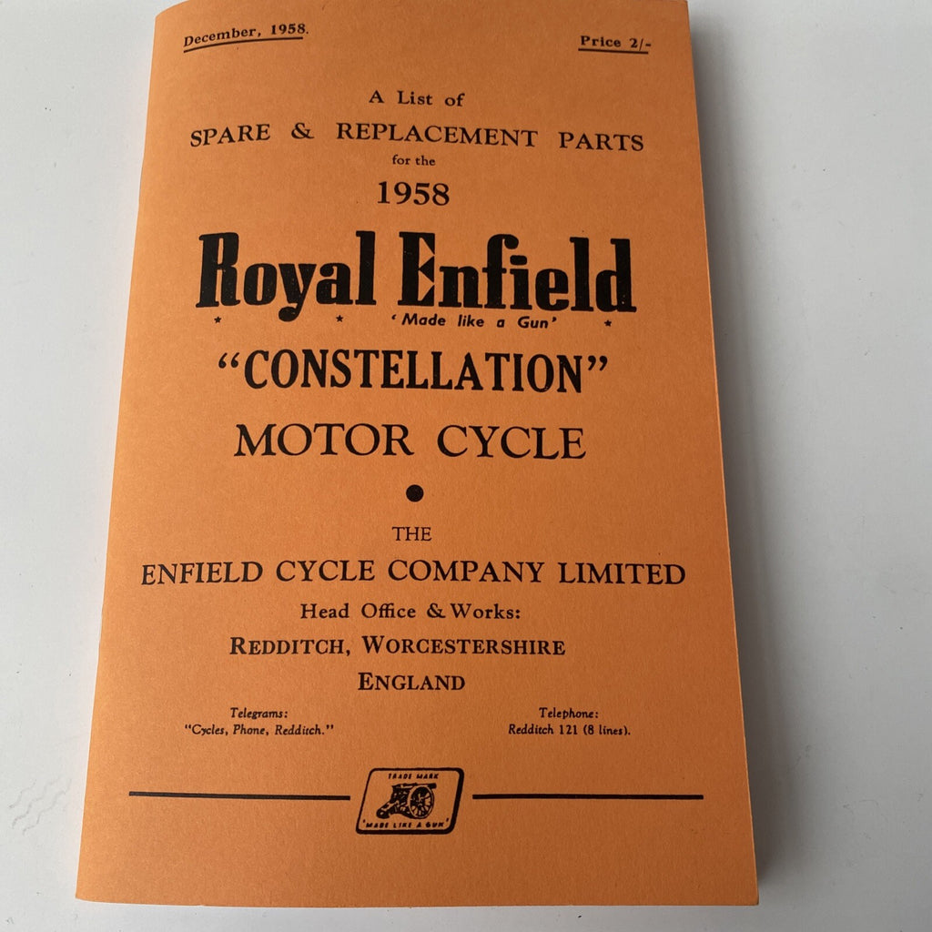 motorcycle Royal enfield “Constellation” spare &replacement parts manual