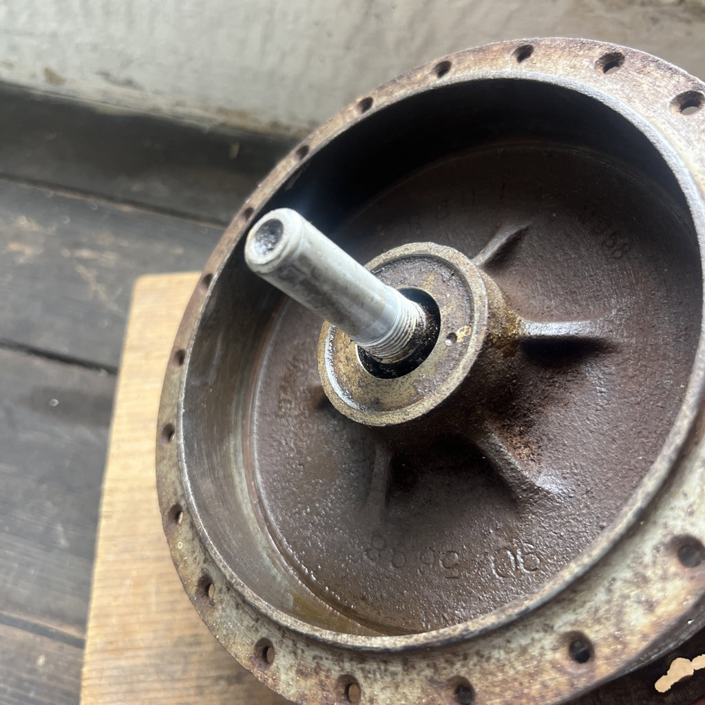 BSA Bantam D14 Late Full Width Front Hub With Spindle Assembly
