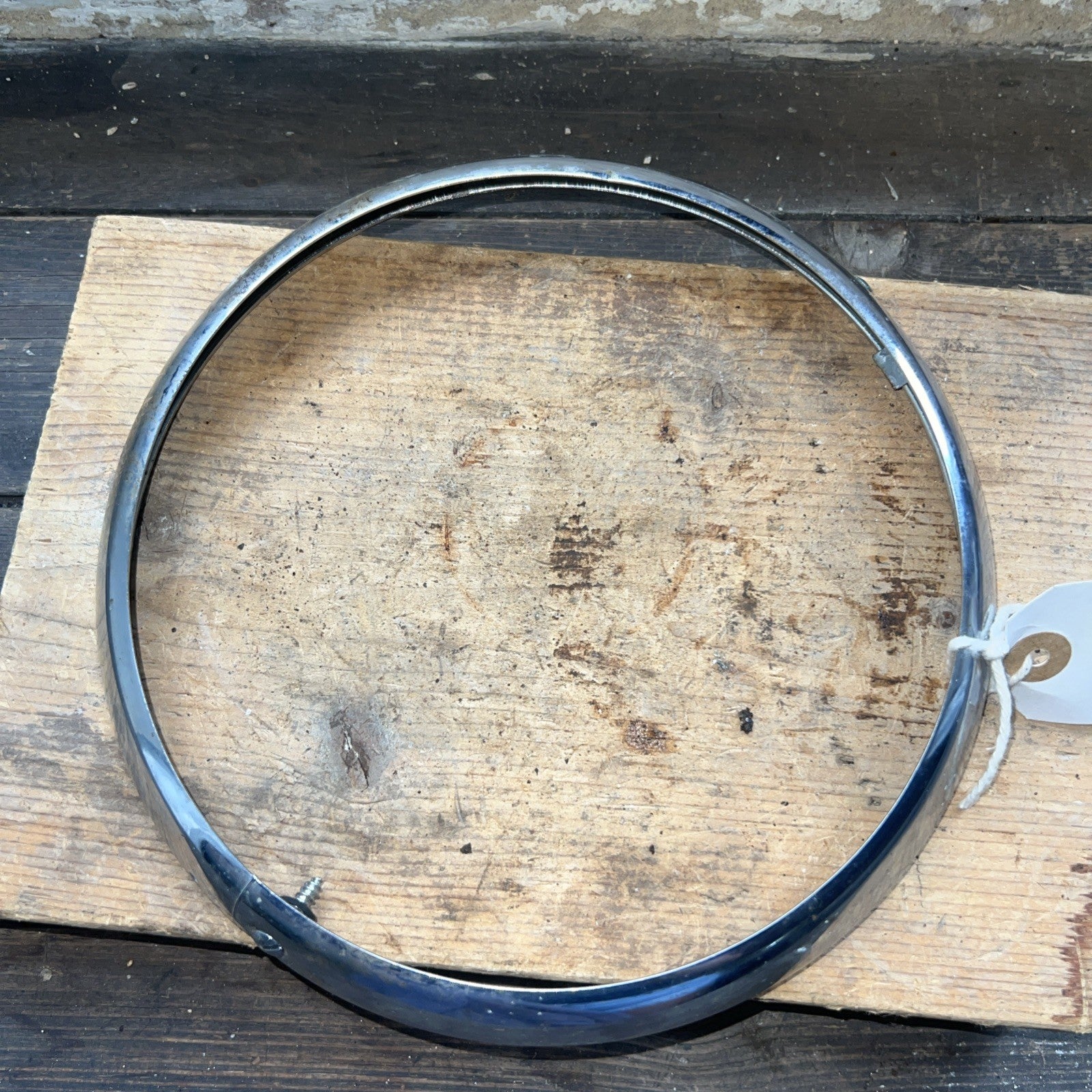 Car Or Early M/C Headlamp Rim Chromed 8” NOS